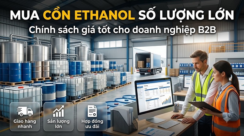 Bảng giá cồn ethanol mới nhất – Cập nhật theo nồng độ, quy cách và số lượng